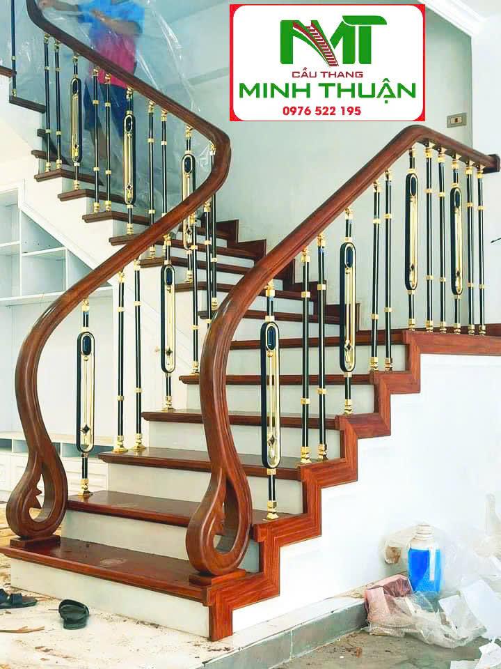Mẫu cầu thang nhôm đúc đẹp 33